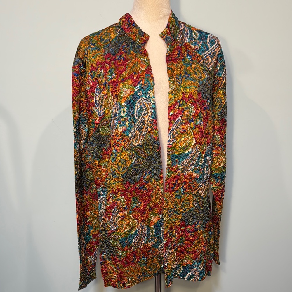 Coldwater Creek reversible crinkle no- wrinkle jacket Size L